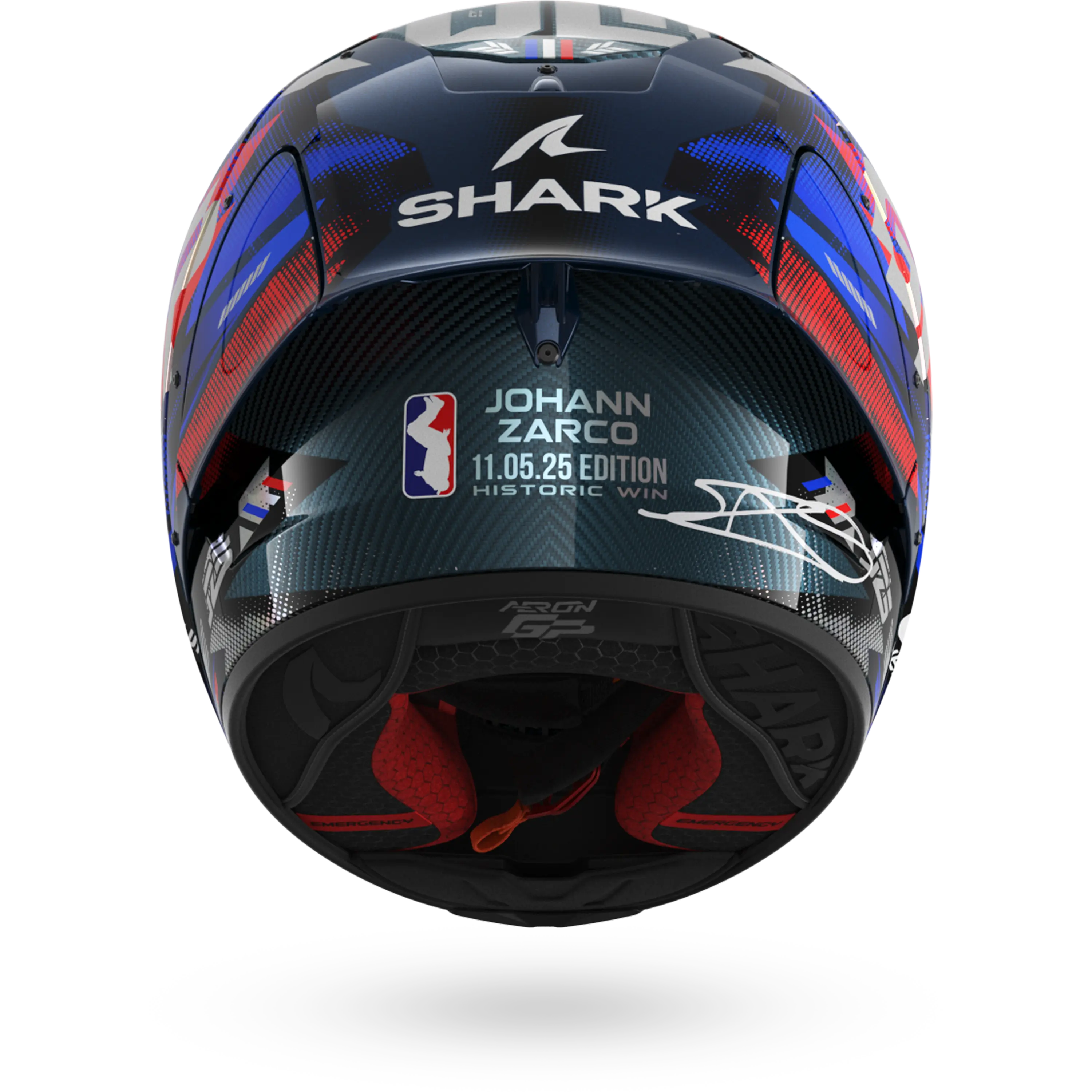 AERON GP FIM RACING #1 REPLICA ZARCO VICTORY 2025 Carbon Blue Chrom - Image 6